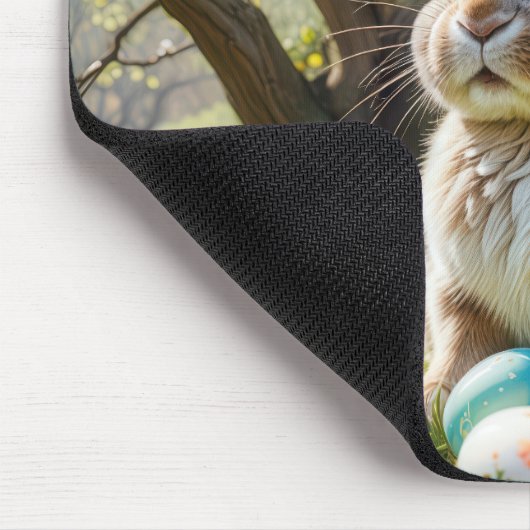 Bunny mit Ostereiern Mousepad (Ecke)