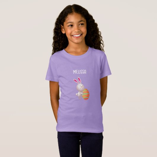 BUNNY MIT PERSONALISIERTEM EGG-T - Shirt (Vorne ganz)