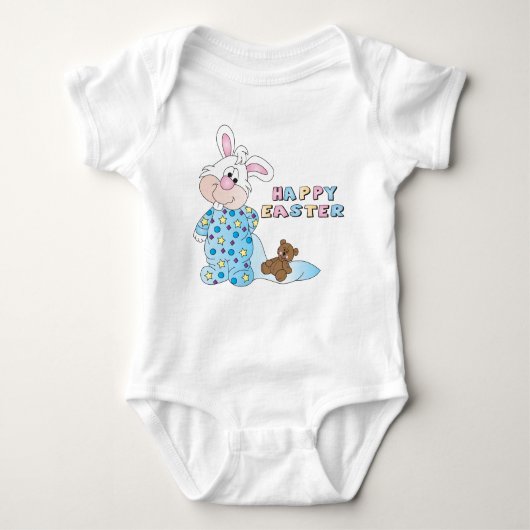 Bunny mit seinem Teddy Bear und Blanket Baby Strampler (Vorderseite)