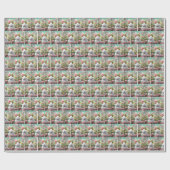 Bunny mit Summer Garden Hat Geschenkpapier (Flach)