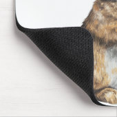 Bunny mit Tulip Bouquet Mousepad (Ecke)