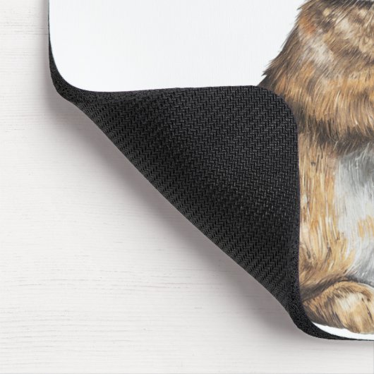 Bunny mit Tulip Bouquet Mousepad (Ecke)