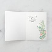 Bunny mit Watercolor Wreath Oster Karte (Innenseite)