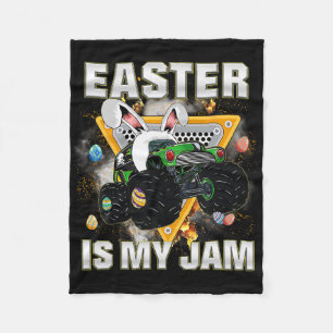Bunny Monster Truck Oster ist mein Jam Day Boys To Fleecedecke