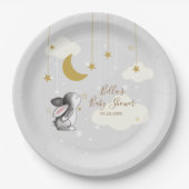 Bunny Moon Star Cloud Baby Dusche Pappteller (Vorderseite)
