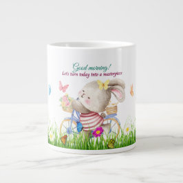 Bunny Morning Bike Tasse