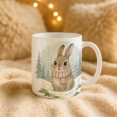 Bunny Mug Cute Watercolor Winter Rabbit Christmas  Kaffeetasse