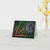 Bunny Munches Carrots / Notecard Karte (Gelbe Blume)
