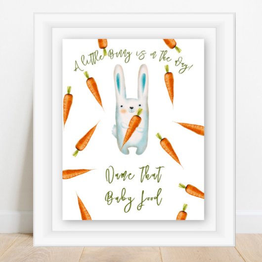 Bunny - Name dieses Babynahrung Poster