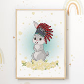 Bunny Native American Kinderzimmer Print Kids Room Poster