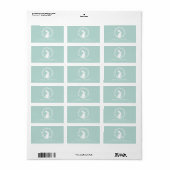 Bunny Neutral Baby Shower Address Label Adressaufkleber (Vorne)