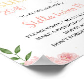 Bunny Niedlich Balloon 1. Geburtstag Zeitkapsel Ze Poster (Ecke)