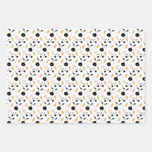 Bunny Niedlich Ostermuster Geschenkpapier Set (Vorderseite 2)