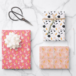 Bunny Niedlich Ostermuster Geschenkpapier Set