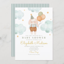 Bunny Niedlich Pink & Baloons Cloud Baby Dusche