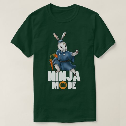 Bunny Ninja Mode Nunchucks Kendo Katana Martial Ar T-Shirt (Design vorne)