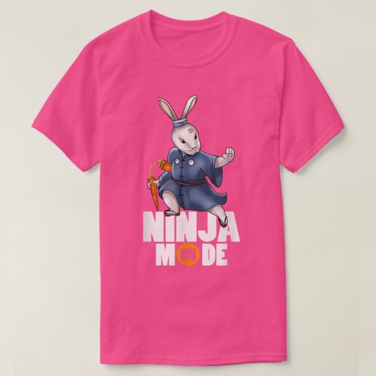 Bunny Ninja Mode Nunchucks Kendo Katana Martial Ar T-Shirt (Design vorne)