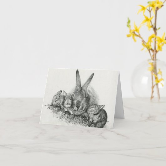 Bunny Notecards Karte (Gelbe Blume)