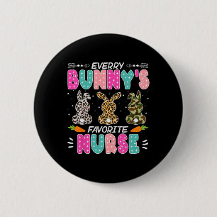 Bunny Nurse Fun Ostertag Krankenhaus Medizin Fraue Button