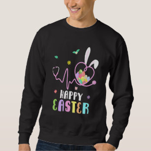 Bunny Nurse Stethoscope Happy Oaster Eggs Rabbit N Sweatshirt