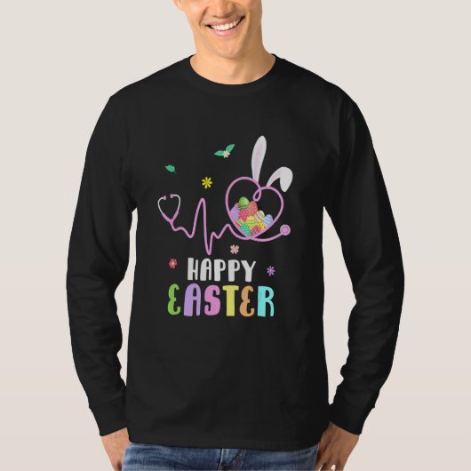 Bunny Nurse Stethoscope Happy Oaster Eggs Rabbit N T-Shirt (Vorderseite)