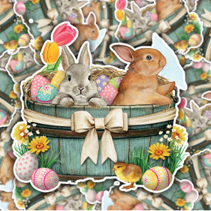 Bunny Oaster Blume Die Aufkleber