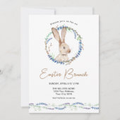 Bunny Oaster Brunch Einladung (Vorderseite)