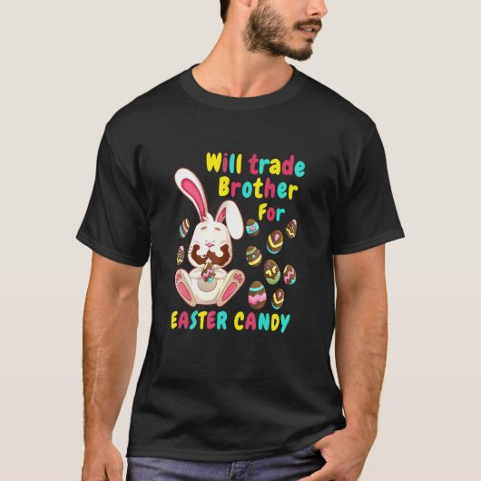 Bunny Oaster Candy wird Brother für Ostern C T-Shirt (Vorderseite)