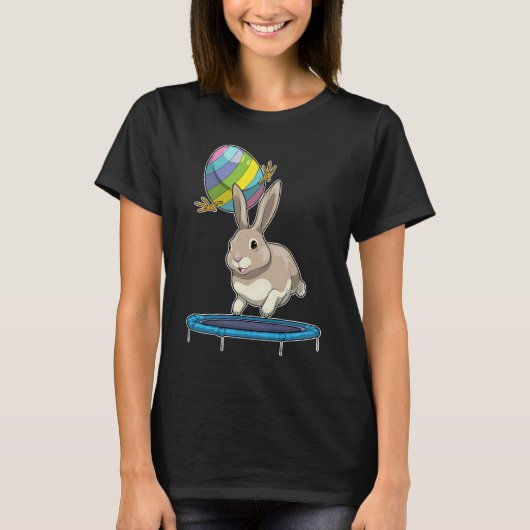 Bunny Oaster Easter egg Trampolin T-Shirt (Vorderseite)