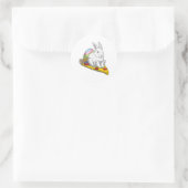 Bunny Oaster Easter Ei Pizza Runder Aufkleber (Tasche)