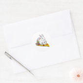 Bunny Oaster Easter Ei Pizza Runder Aufkleber (Umschlag)
