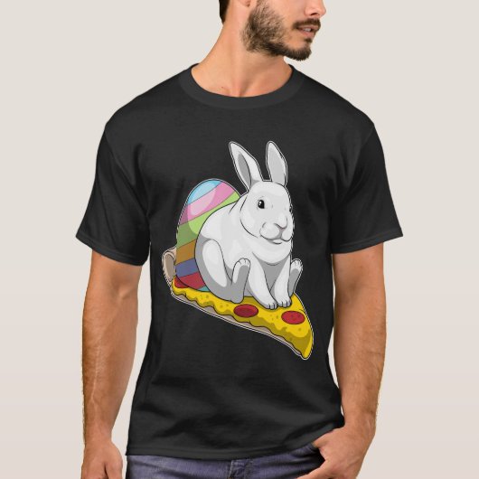 Bunny Oaster Easter Ei Pizza T-Shirt (Vorderseite)