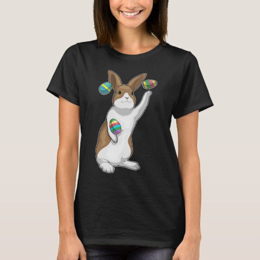 Bunny Oaster Easter Eier Juggler T-Shirt (Vorderseite)