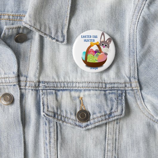 Bunny Oaster Egg Hunt Basket Button (Beispiel)