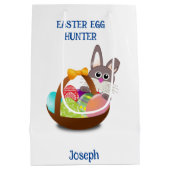 Bunny Oaster Egg Hunt Basket Mittlere Geschenktüte (Rückseite)