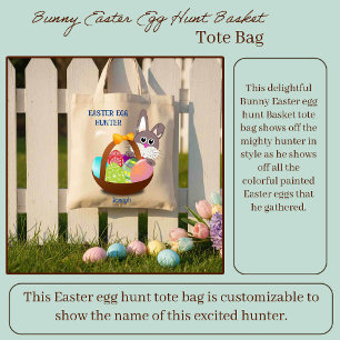 Bunny Oaster Egg Hunt Basket Tragetasche