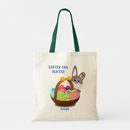 Bunny Oaster Egg Hunt Basket Tragetasche (Rückseite)