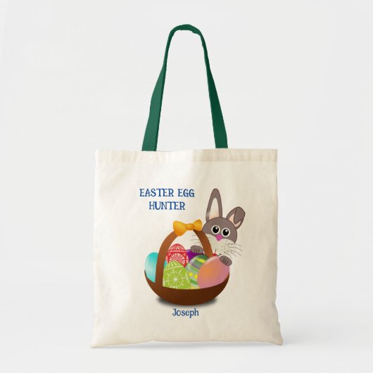 Bunny Oaster Egg Hunt Basket Tragetasche (Vorne)