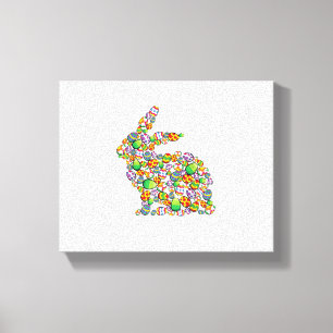 Bunny Oaster Egg Jagen Niedlicher Kaninchenfrühlin Leinwanddruck