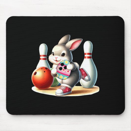 Bunny Oaster Egg Kostüm Bowling Spielerkostüm Ki Mousepad (Vorne)