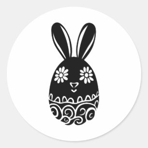 Bunny Oaster Egg Runder Aufkleber