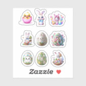 Bunny Oaster Egg Stickers Aufkleber (Blatt)