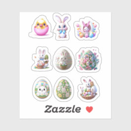 Bunny Oaster Egg Stickers Aufkleber