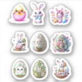 Bunny Oaster Egg Stickers Aufkleber (Vorderseite)
