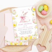 Bunny Oaster Girl Baby Shower Einladung
