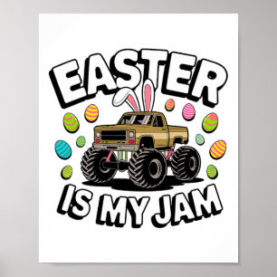 Bunny Oaster ist mein Jam Truck Ostereier Kinder J Poster