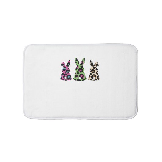 Bunny Oaster Leopard Kariert Buffaliner Kaninchen Badematte (Vorderseite)
