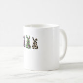 Bunny Oaster Leopard Kariert Buffaliner Kaninchen  Kaffeetasse (VorderseiteRechts)