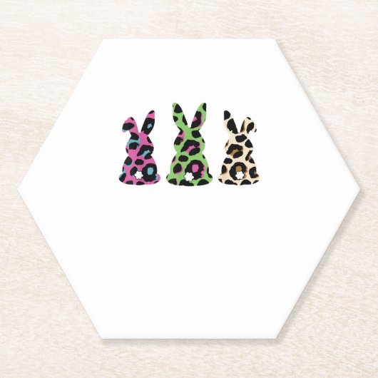 Bunny Oaster Leopard Kariert Buffaliner Kaninchen Untersetzer (Vorderseite)
