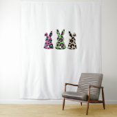Bunny Oaster Leopard Kariert Buffaliner Kaninchen Wandteppich (Beispiel)